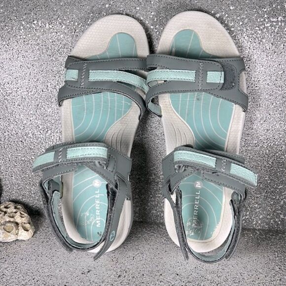 Merrell Sedona Blue Surf Outdoor Hiking Camping Sandals Shoes Size 7 - Picture 4 of 8